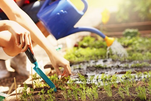 Gardeners Stroud Green team preparing a safe and insured garden service